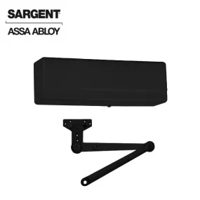 Sargent - 281 - Powerglide Cast Iron Door Closer - Back Check Function - Heavy Duty Hold Open Parallel Arm w/ Positive Stop - Adjustable Size 1-6 - Plastic Cover - Black Suede - Fire Rated - Grade 1