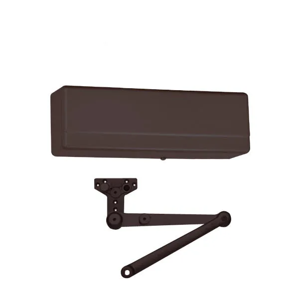 Sargent - 281 - Powerglide Cast Iron Door Closer - Back Check Function - Heavy Duty Hold Open Parallel Arm w/ Positive Stop - Adjustable Size 1-6 - Plastic Cover - Dark Oxidized Satin Bronze - Fire Rated - Grade 1