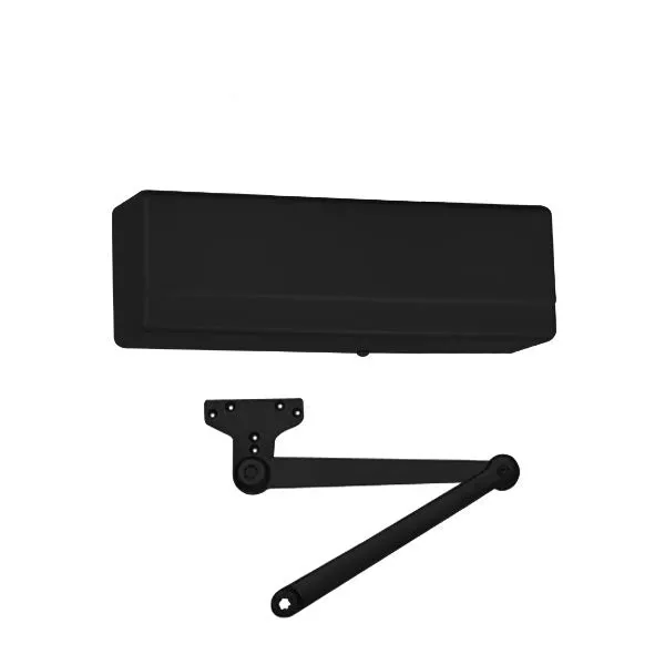 Sargent - 281 - Powerglide Cast Iron Door Closer - Back Check Function - Heavy Duty Parallel Arm - Adjustable Size 1-6 - Plastic Cover - Black Suede - Fire Rated - Grade 1
