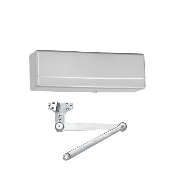 Sargent - 281 - Powerglide Cast Iron Door Closer - Back Check Function - Heavy Duty Parallel Arm w/ Compression Stop - Adjustable Size 1-6 - Plastic Cover - Aluminum - Fire Rated - Grade 1