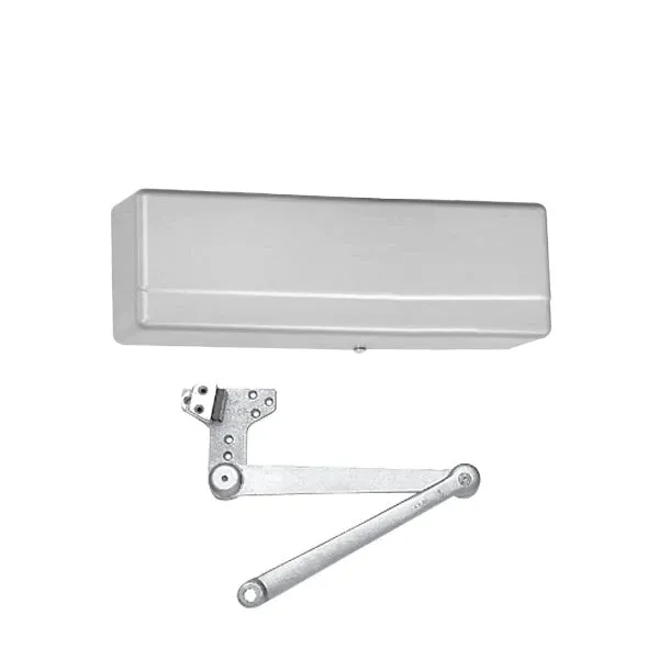 Sargent - 281 - Powerglide Cast Iron Door Closer - Back Check Function - Regular Duty Parallel Arm - Adjustable Size 1-6 - Plastic Cover - Aluminum - Fire Rated - Grade 1