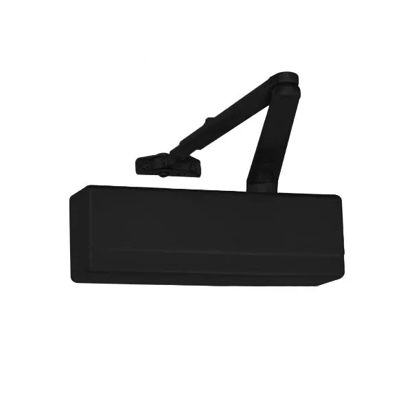 Sargent - 281 - Powerglide Cast Iron Door Closer - Back Check Function -  Standard Arm - Adjustable Size 1-6 - Plastic Cover - Black Suede - Fire Rated - Grade 1