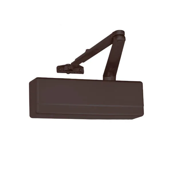 Sargent - 281 - Powerglide Cast Iron Door Closer - Back Check Function - Standard Arm - Adjustable Size 1-6 - Plastic Cover - Dark Oxidized Satin Bronze - Fire Rated - Grade 1