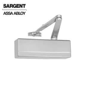Sargent - 281 - Powerglide Cast Iron Door Closer - Back Check Function - Universal Standard Arm Package - Adjustable Size 1-6 - Plastic Cover - Aluminum - Fire Rated - Grade 1