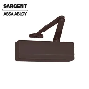 Sargent - 281 - Powerglide Cast Iron Door Closer - Back Check Function - Universal Standard Arm Package - Adjustable Size 1-6 - Plastic Cover - Dark Oxidized Satin Bronze - Fire Rated - Grade 1