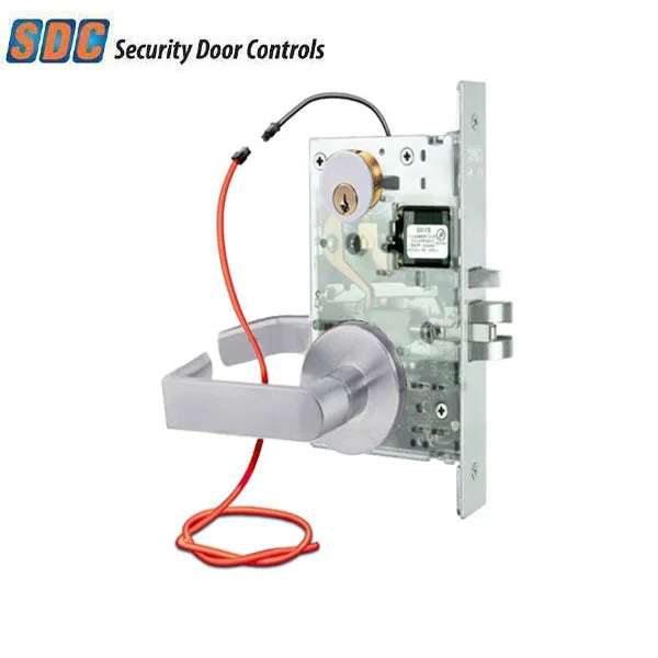 SDC - Z7652LQE - Electrified Mortise Lock - MLR - Fail Secure - Eclipse Rose - Optional Handing - 24VDC - Satin Chrome - Fire Rated - Grade 1