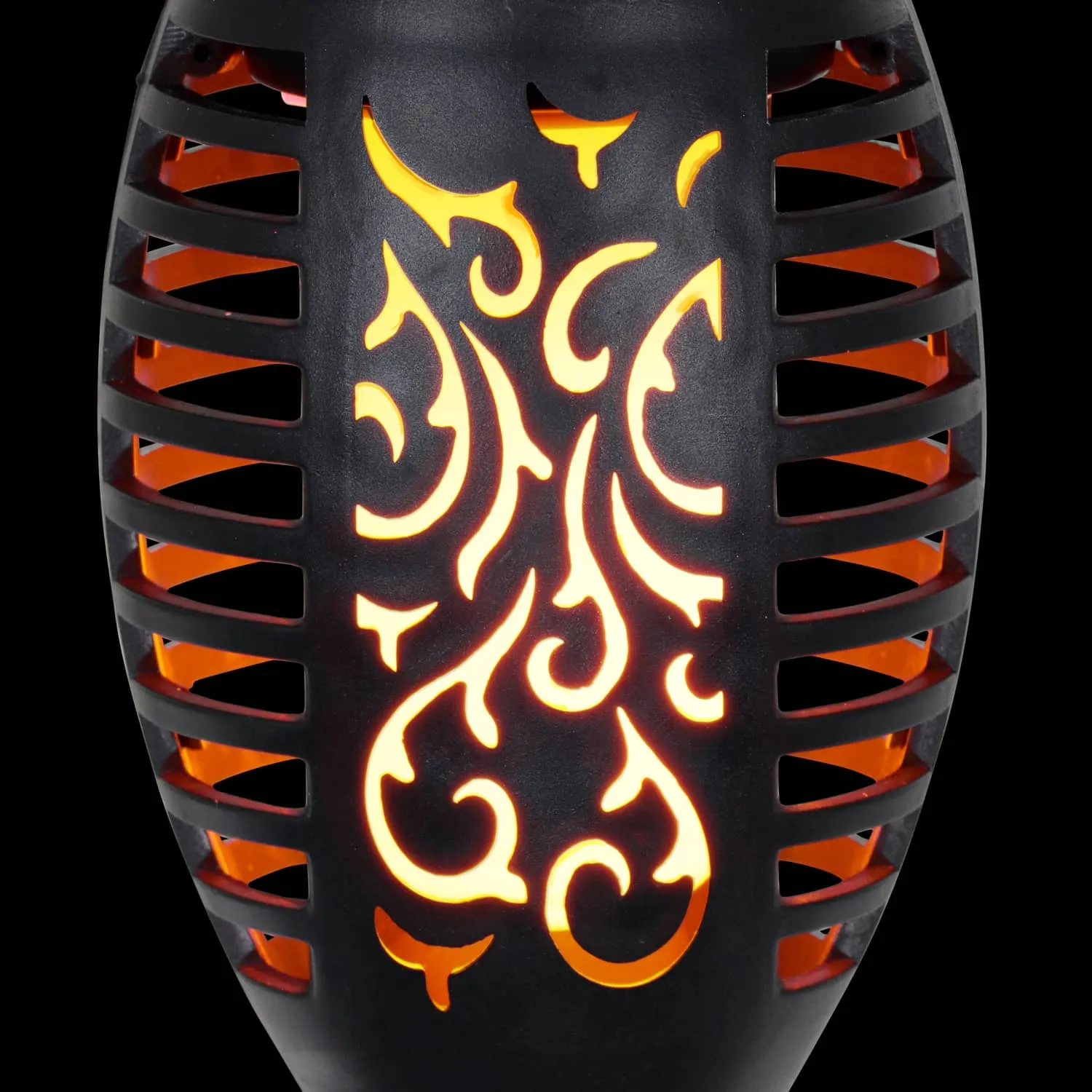 Set of 4 Solar Dancing Flame Torch Garden Stakes- Small, 3 inches by 20 Inches