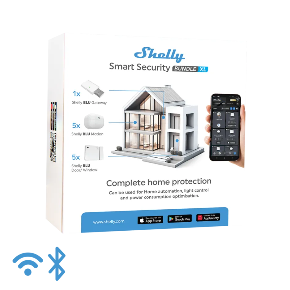 Shelly Smart Security Bundle XL - Bluetooth based - works standalone
