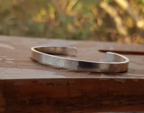 Silver Fingerprint Cuff