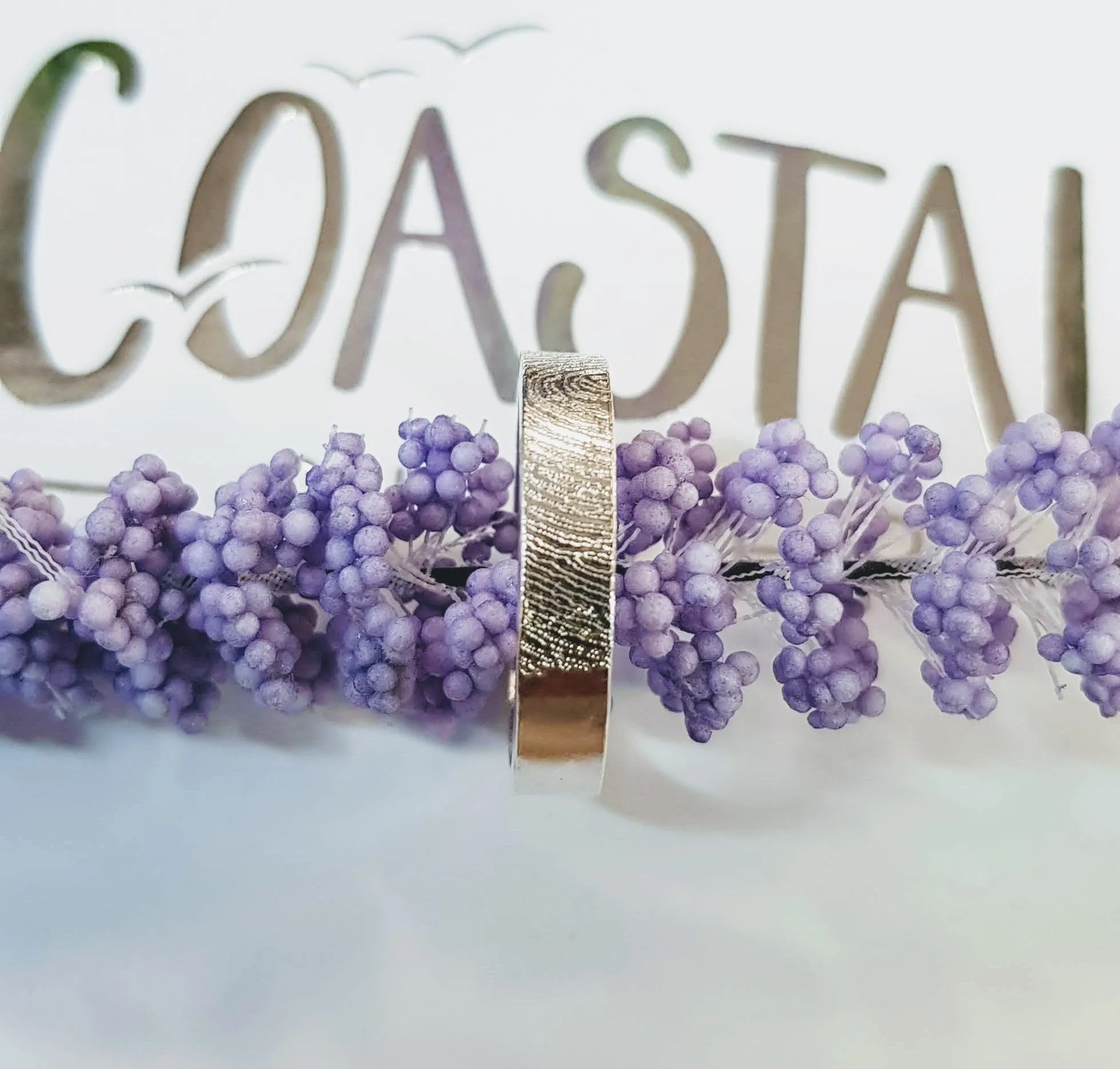 Silver Slim Fingerprint Ring