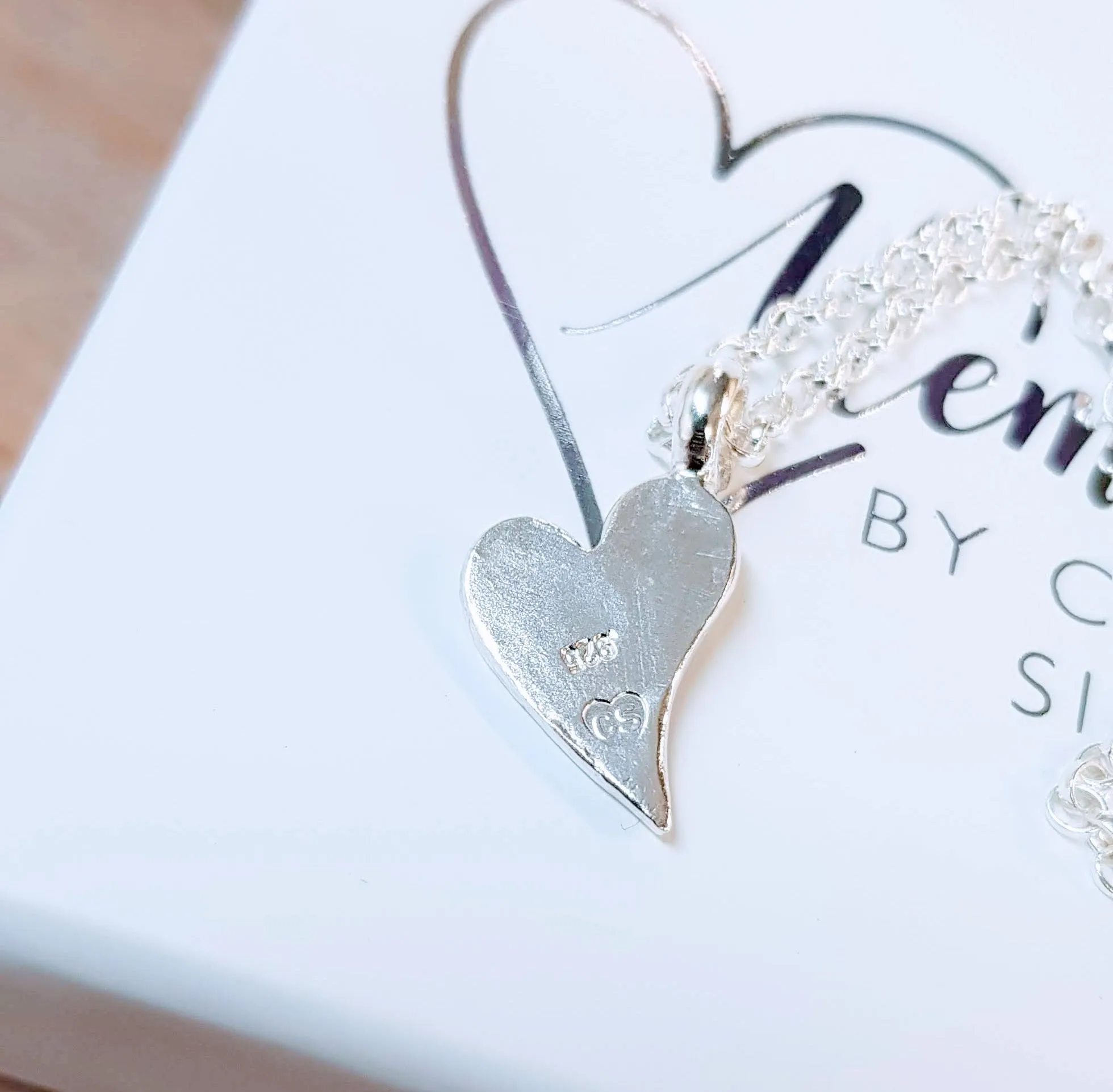 Silver 'Wonky Heart' Fingerprint Bracelet