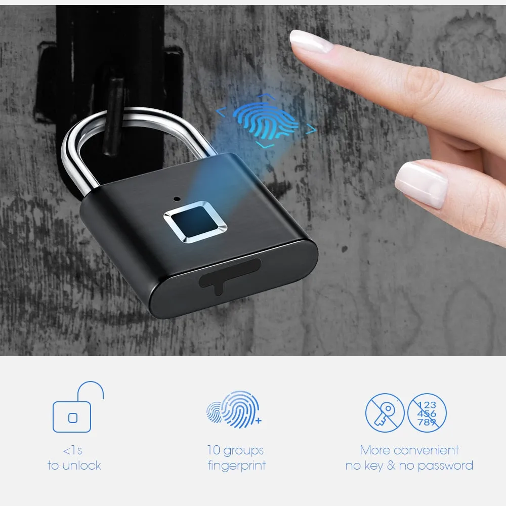 Smart Fingerprint Security Padlock