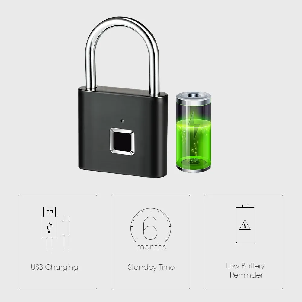 Smart Fingerprint Security Padlock