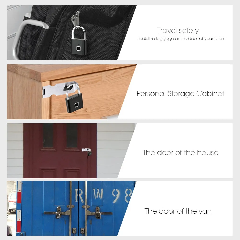 Smart Fingerprint Security Padlock