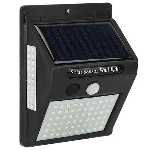 Solar 100 LEDs PIR Motion Sensor Wall Light