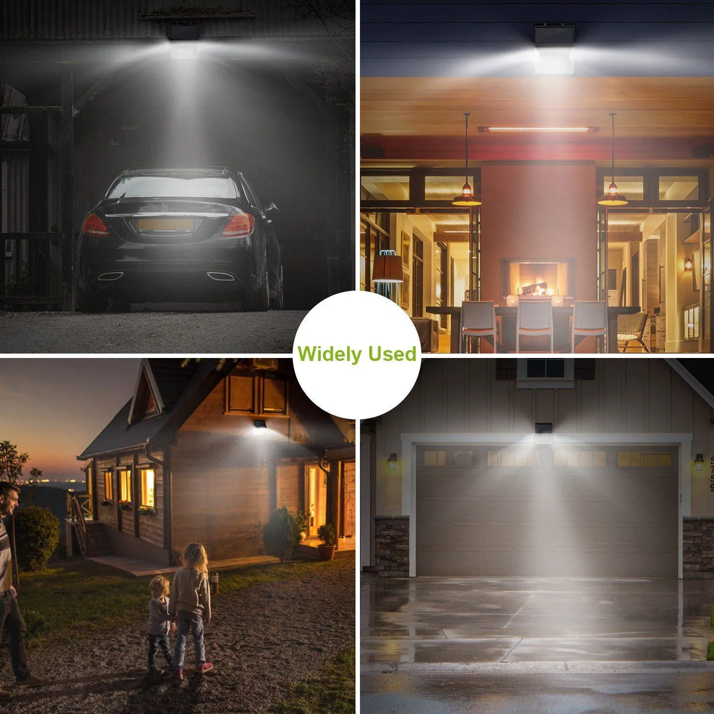 Solar Lights 88 LEDs Outdoor Wall Lamps