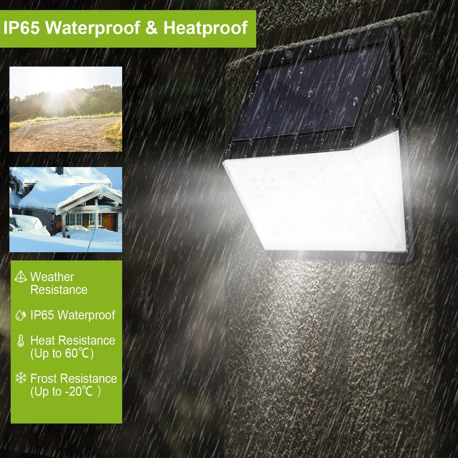 Solar Lights 88 LEDs Outdoor Wall Lamps