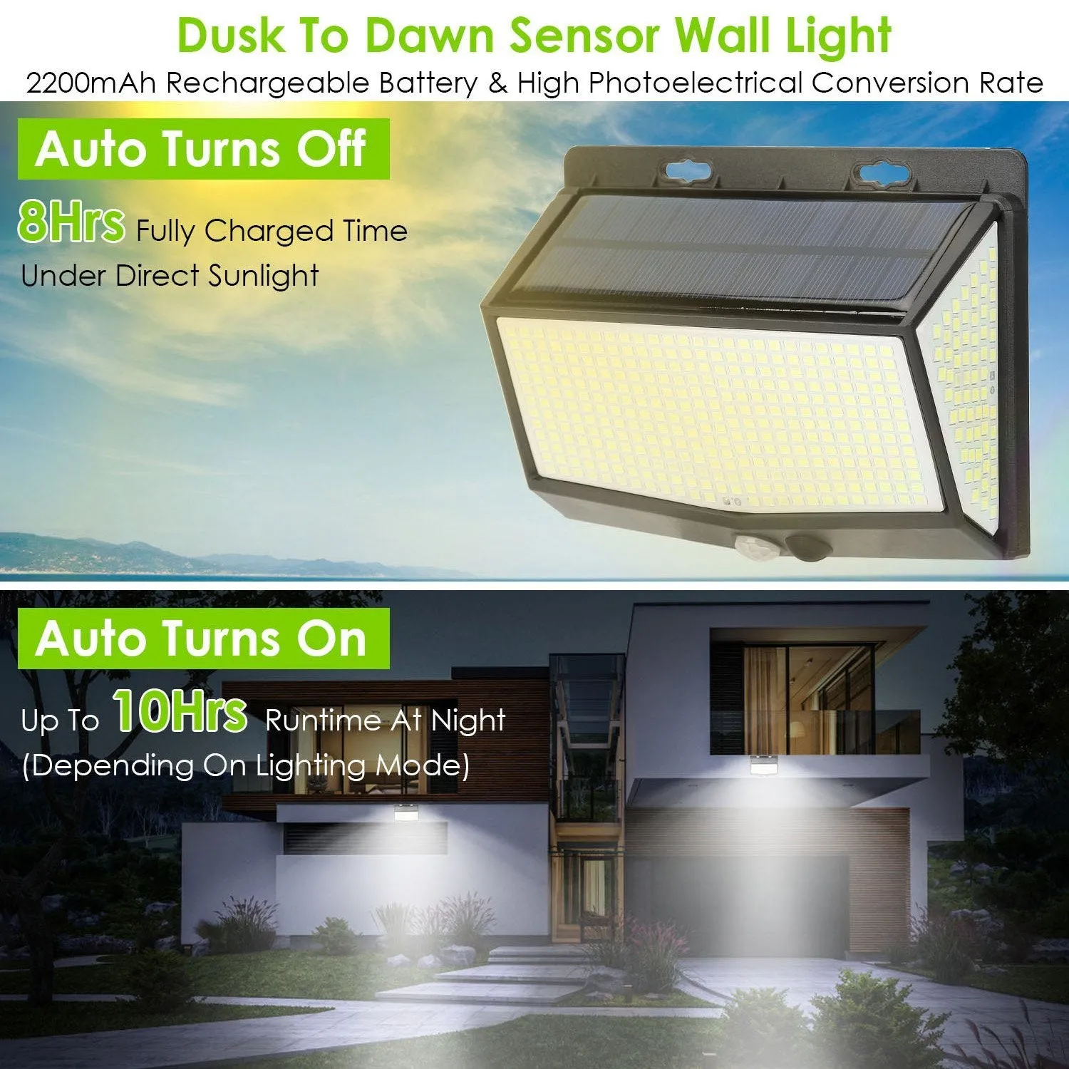 Solar Powered Outdoor Wall Lights