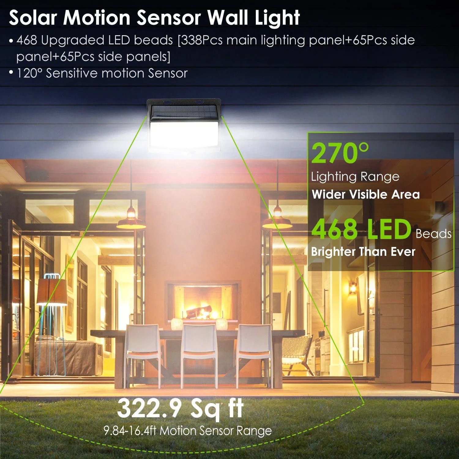 Solar Powered Outdoor Wall Lights