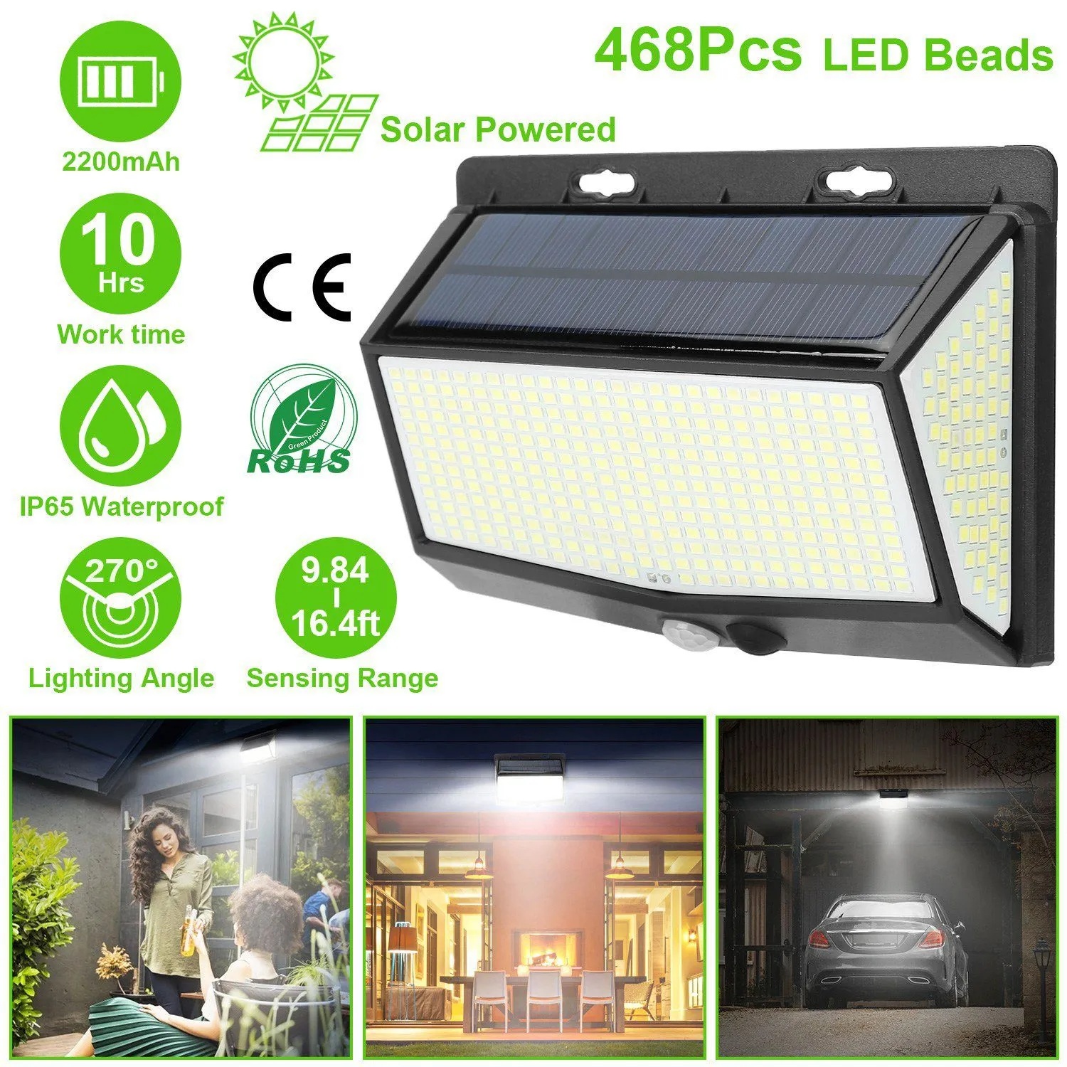 Solar Powered Outdoor Wall Lights