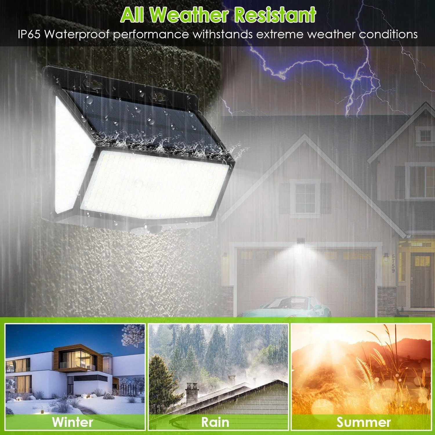 Solar Powered Outdoor Wall Lights