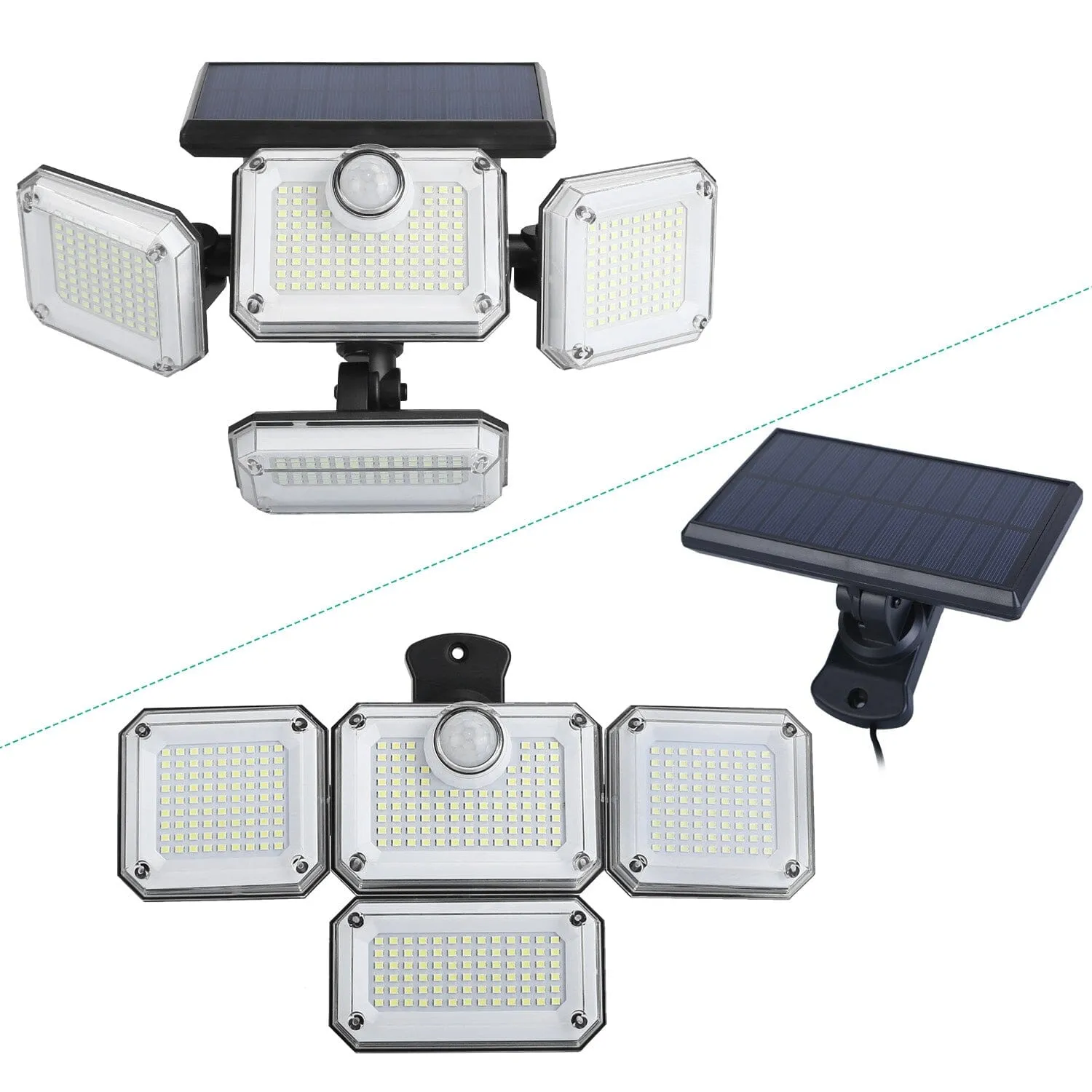 Solar Powered Wall Lights Outdoor Motion Sensor Lamps