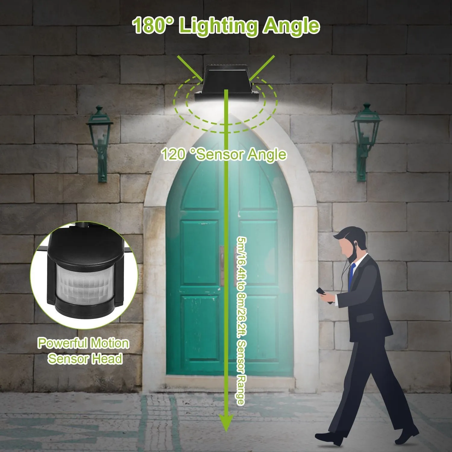 Solar Wall Lights 120 LEDs
