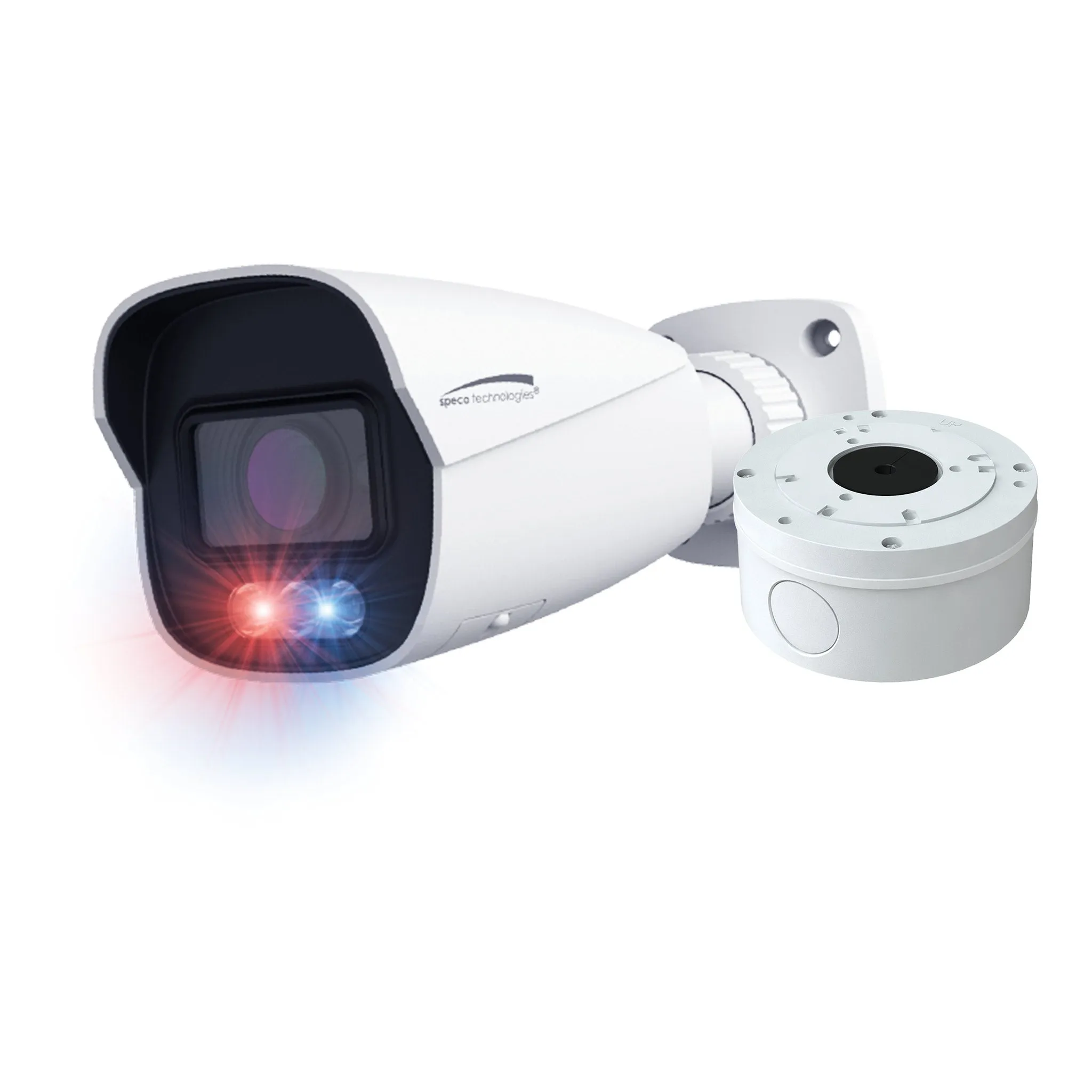 Speco Technologies O4BDD1M 4MP 2.8~12mm Outdoor Network Bullet Camera with AI and Audio and Visual Deterrent