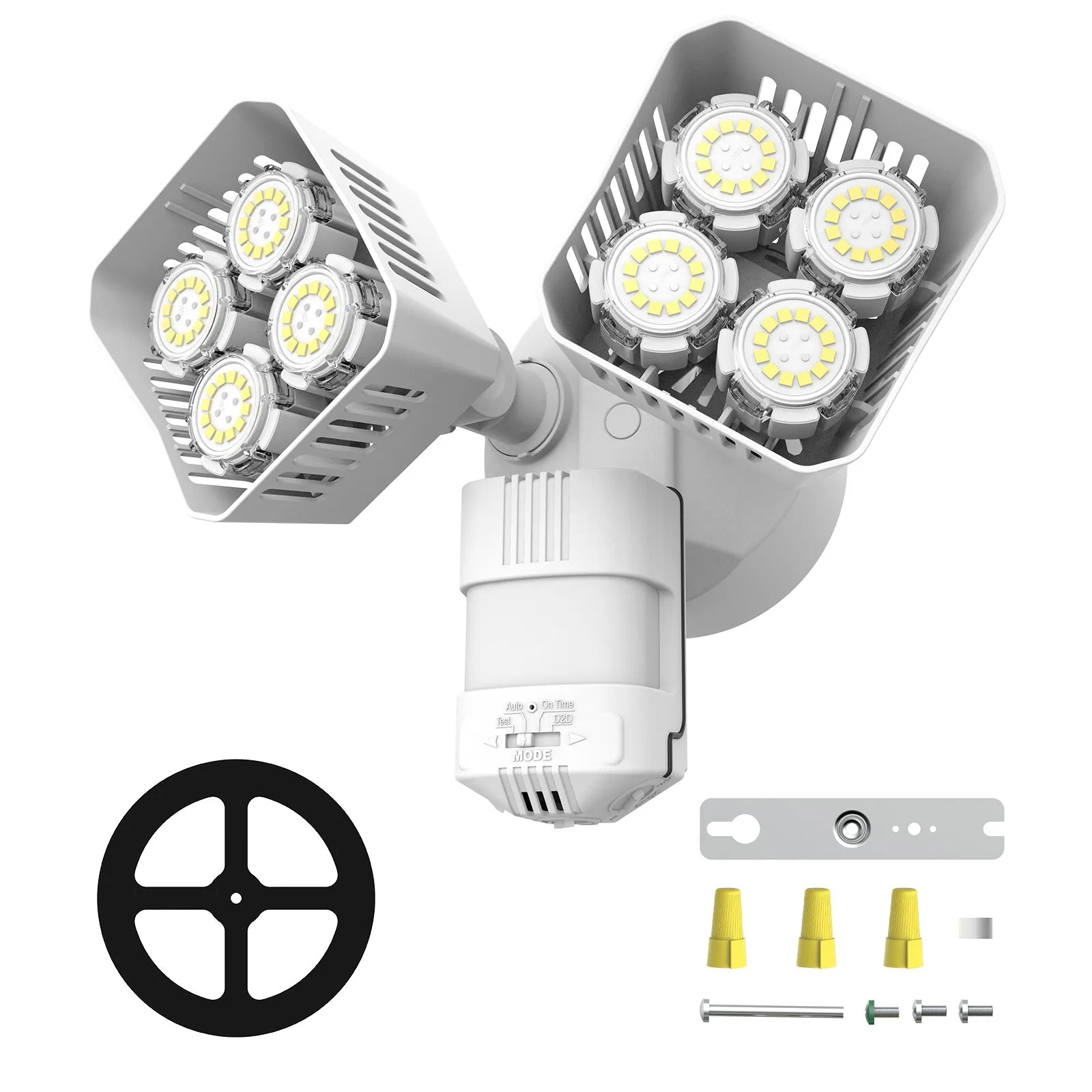 Square Upgraded 54W Led Security Light (Dusk to Dawn & Motion Sensor)(US/CA ONLY)