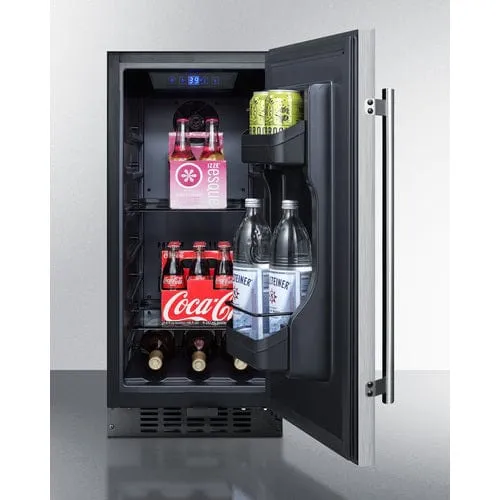 Summit 15" Stainless Steel Built-In All-Refrigerator ALR15BCSS