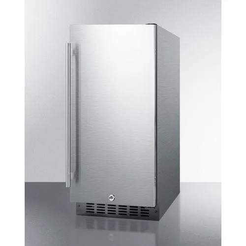 Summit 15" Stainless Steel Built-In All-Refrigerator ALR15BCSS