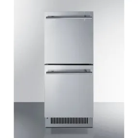 Summit 15" Wide 2-Drawer All-Refrigerator ADA Compliant ADRD15