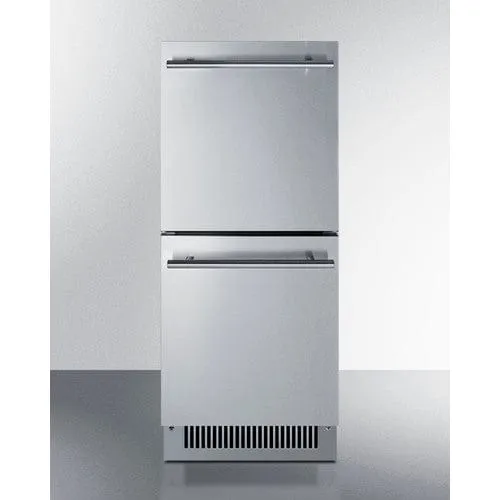 Summit 15" Wide 2-Drawer All-Refrigerator ADA Compliant ADRD15
