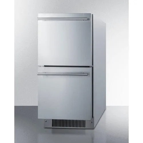 Summit 15" Wide 2-Drawer All-Refrigerator ADA Compliant ADRD15