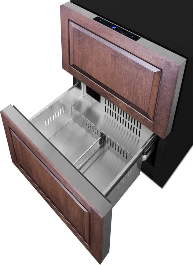 Summit 24" 2-Drawer Panel Ready All-Refrigerator ADRD241PNR