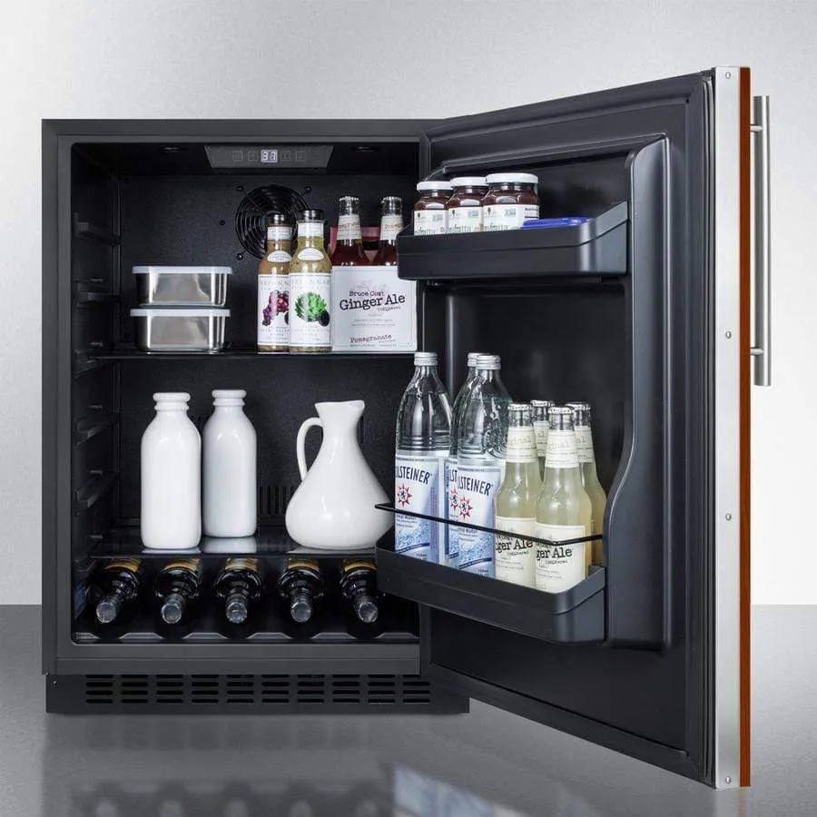 Summit 24" Built-In Undercounter ADA Compliant Black Cabinet/Panel-Ready Door  All Fridge AL54IF
