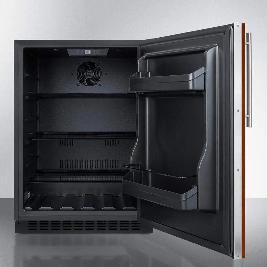 Summit 24" Built-In Undercounter ADA Compliant Black Cabinet/Panel-Ready Door  All Fridge AL54IF