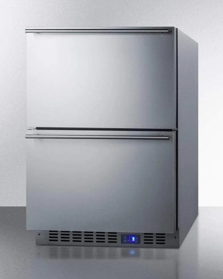 Summit 24" Wide Built-In 2-Drawer All-Refrigerator CL2R248