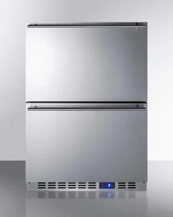 Summit 24" Wide Built-In 2-Drawer All-Refrigerator CL2R248