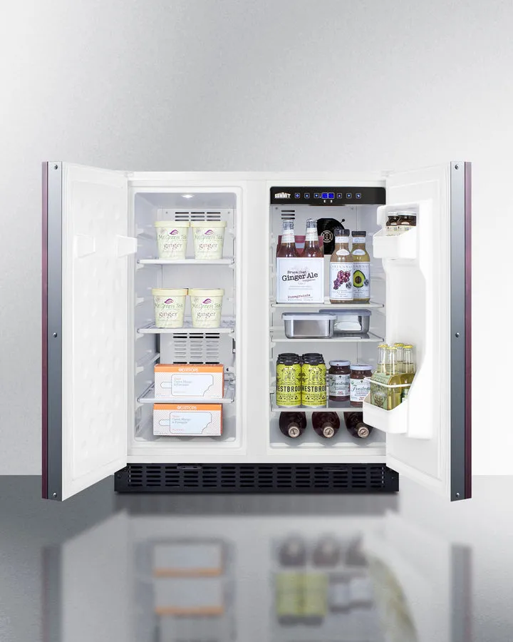 Summit 30" Wide Built-In Refrigerator-Freezer with Integrated Door Frame - FFRF3075WIF