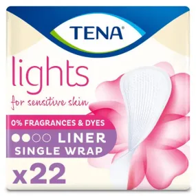 TENA Lights - Liner Single Wrapped - Pack of 22 (A)