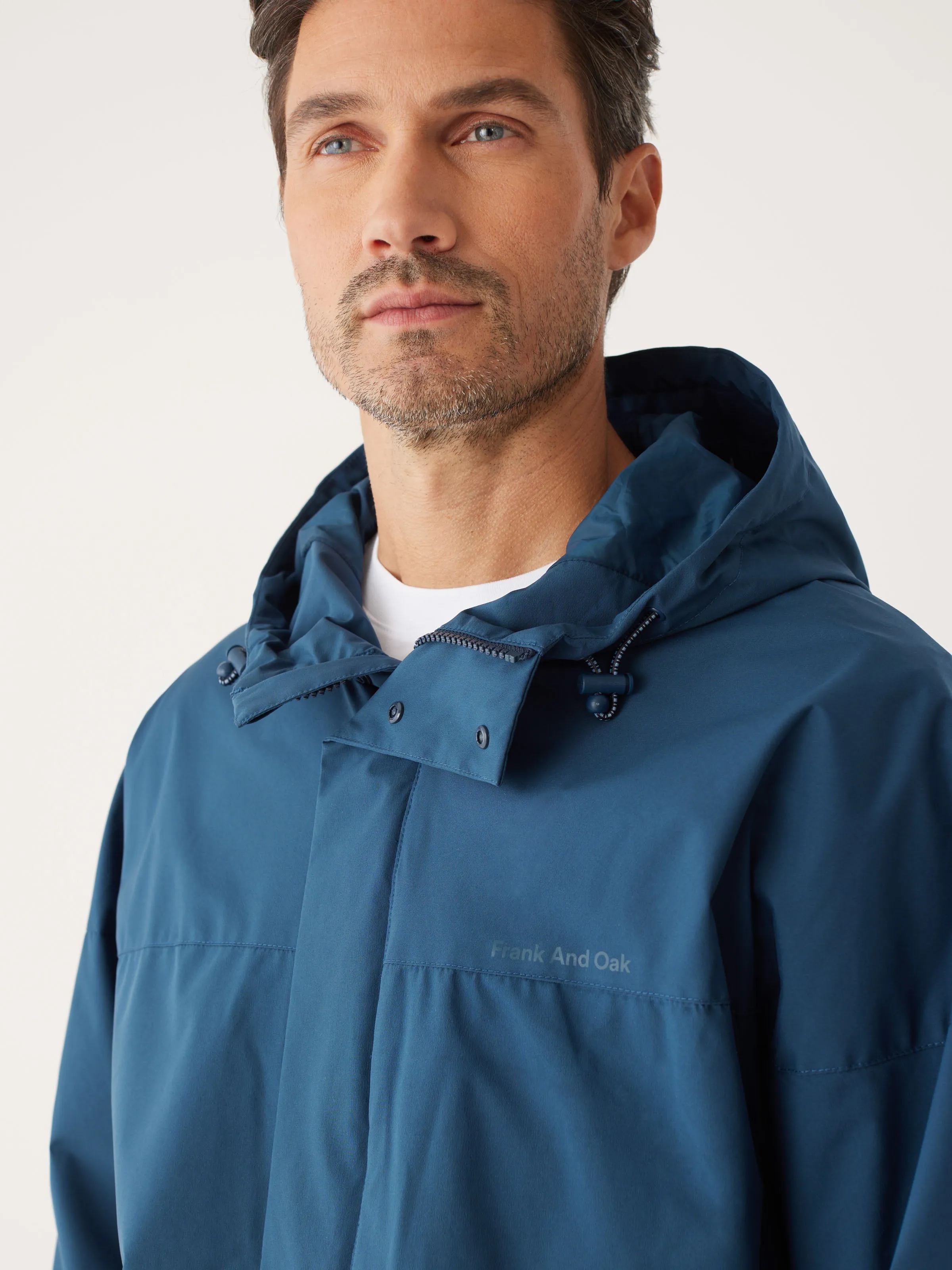 The Anorak Rain Jacket in Ocean Blue