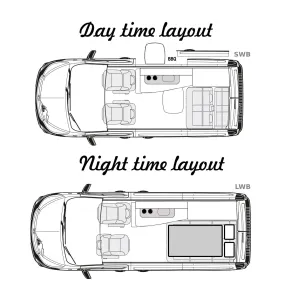 The Shelsley Solo or Duo Camper Van Conversion for the Vauxhall Vivaro, Renault Trafic, Nissan NV300 and Fiat Talento