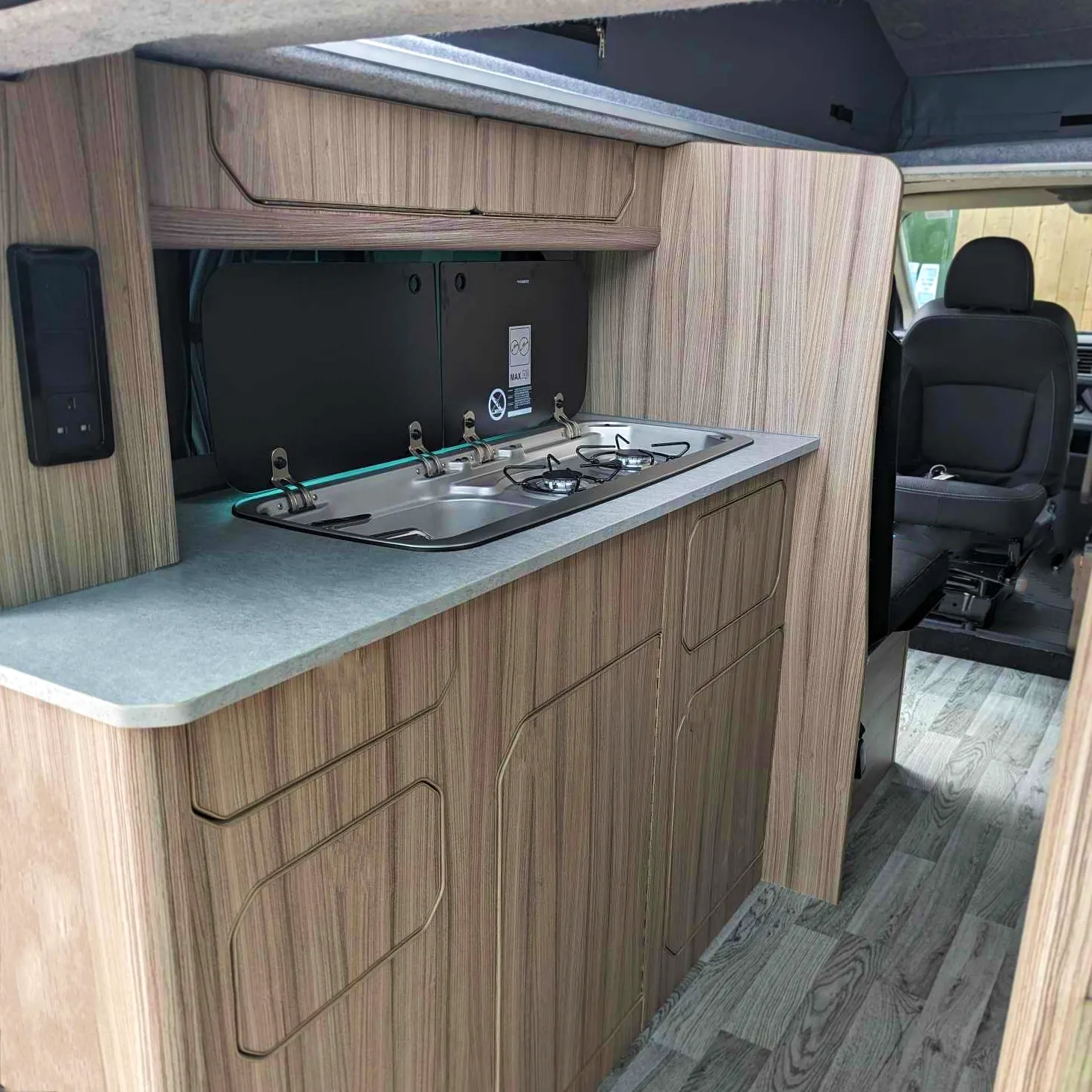 The Witley Camper Van Conversion for the Vauxhall Vivaro, Renault Trafic, Nissan NV300 Fiat Talento with up to  six 6 traveling seat camper