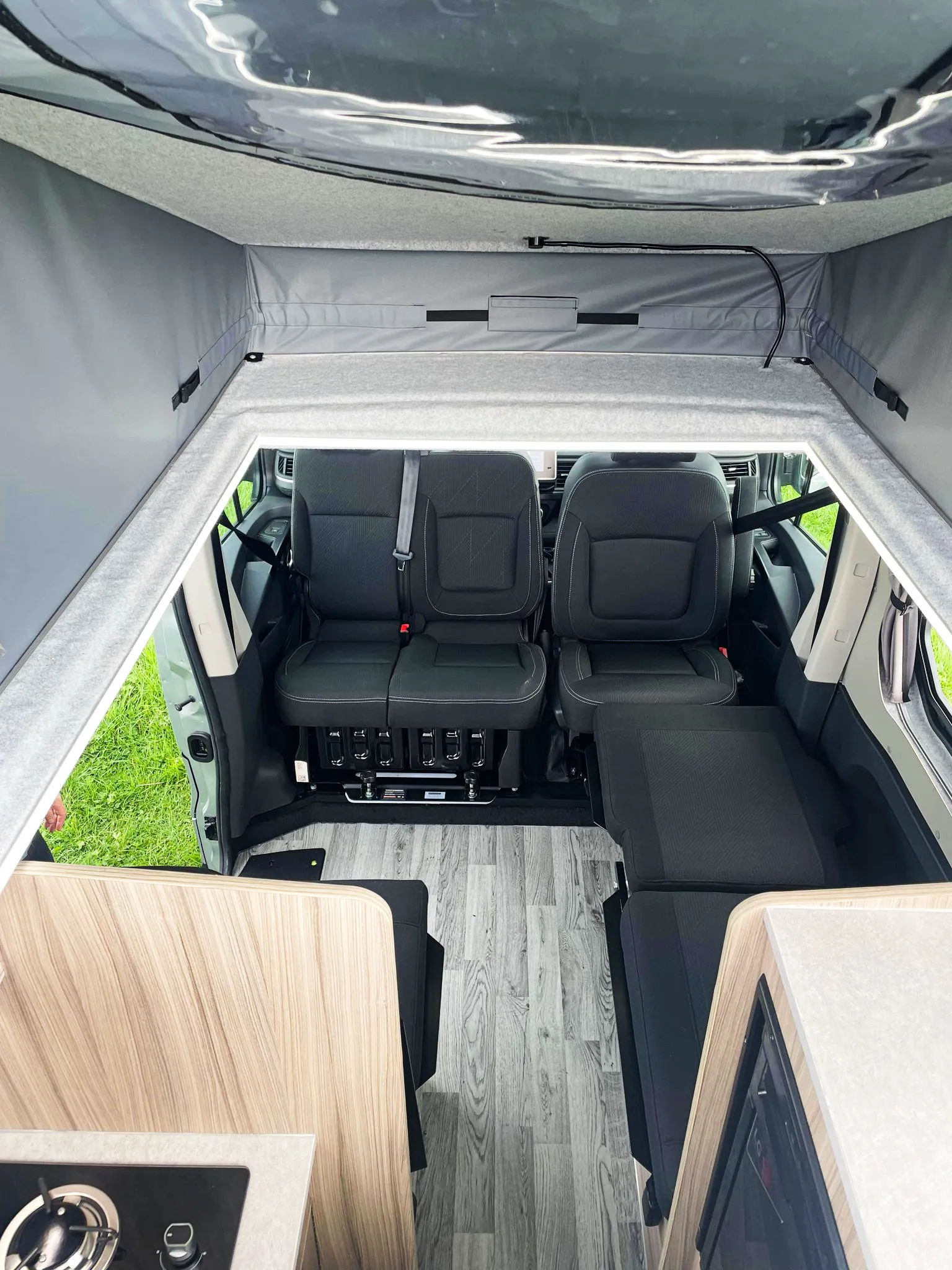 The Witley Camper Van Conversion for the Vauxhall Vivaro, Renault Trafic, Nissan NV300 Fiat Talento with up to  six 6 traveling seat camper