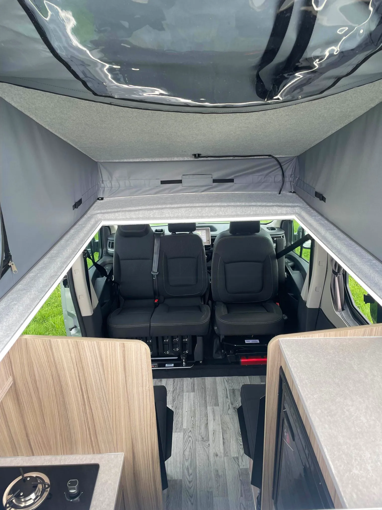 The Witley Camper Van Conversion for the Vauxhall Vivaro, Renault Trafic, Nissan NV300 Fiat Talento with up to  six 6 traveling seat camper