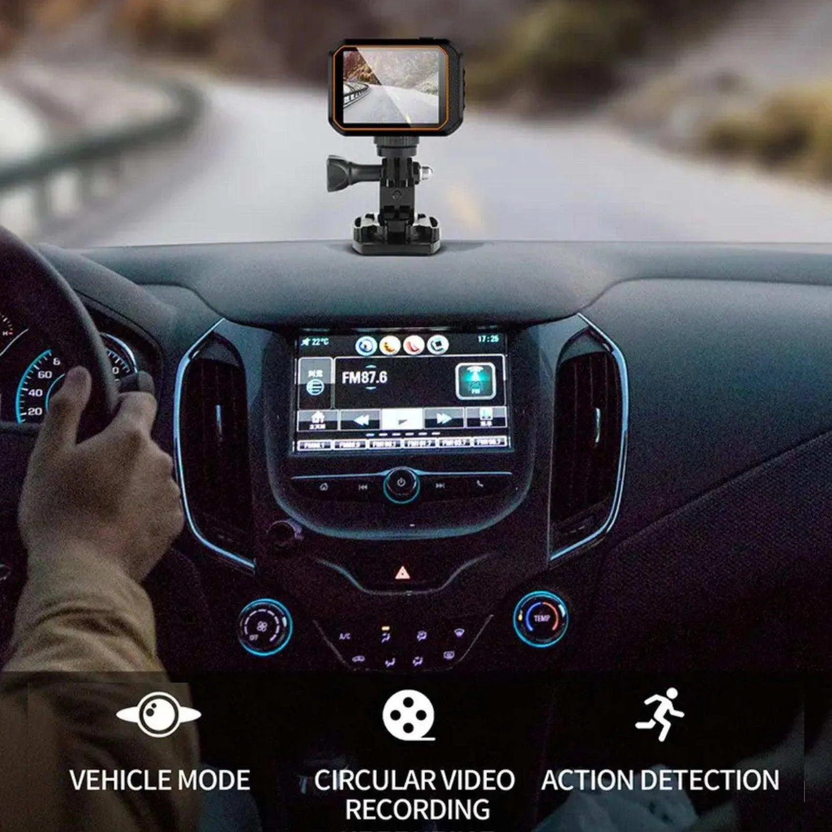 TUTT 4K 60fps 20MP Waterproof Action Camera Dash Cam 2” IPS Display IP68 Waterproof Underwater Wi-fi Motion Camera Hamlet Vlogging Hard Case 128GB SanDisk 3 in 1 SD/TF/Charging Kit