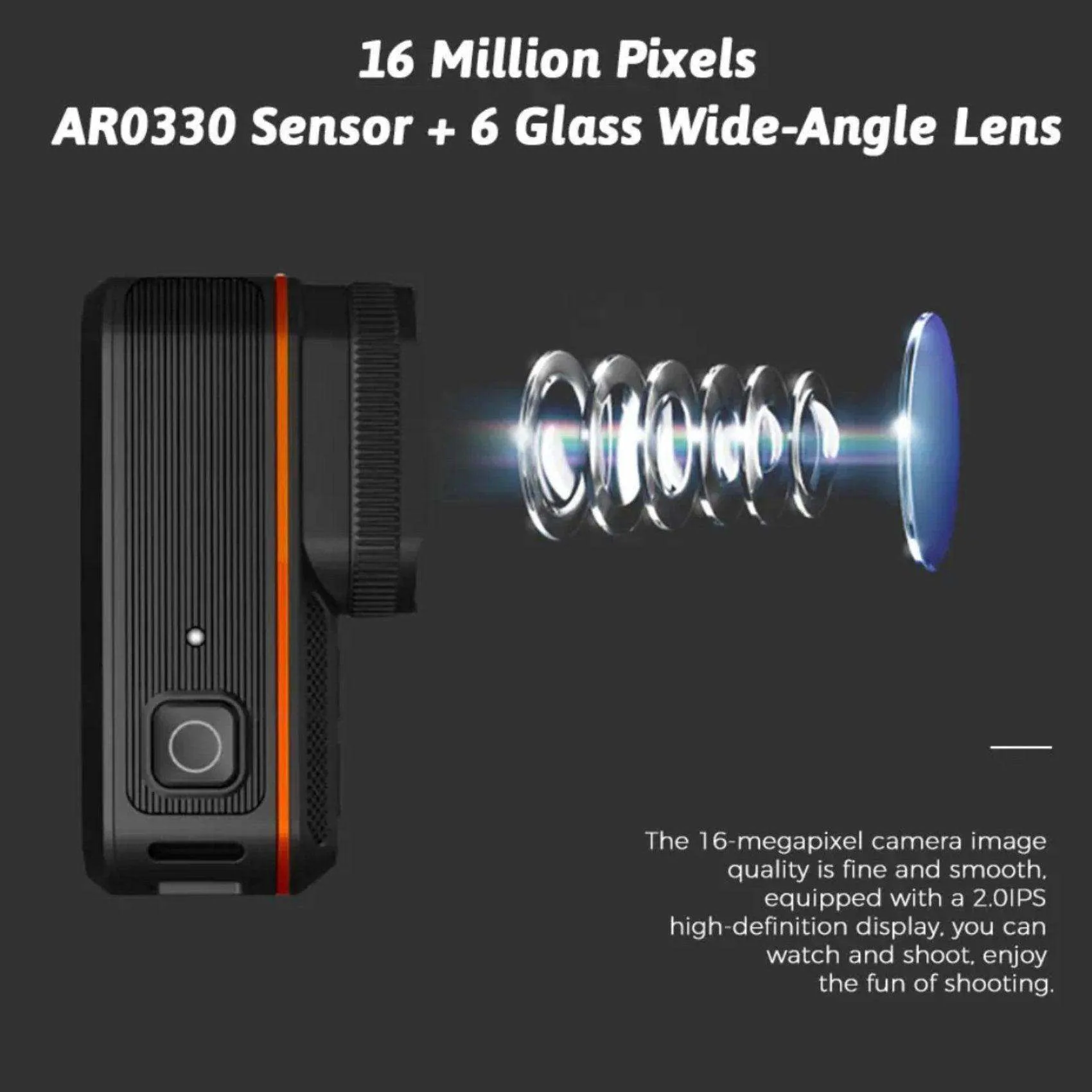 TUTT 4K 60fps 20MP Waterproof Action Camera Dash Cam 2” IPS Display IP68 Waterproof Underwater Wi-fi Motion Camera Hamlet Vlogging Hard Case 128GB SanDisk 3 in 1 SD/TF/Charging Kit