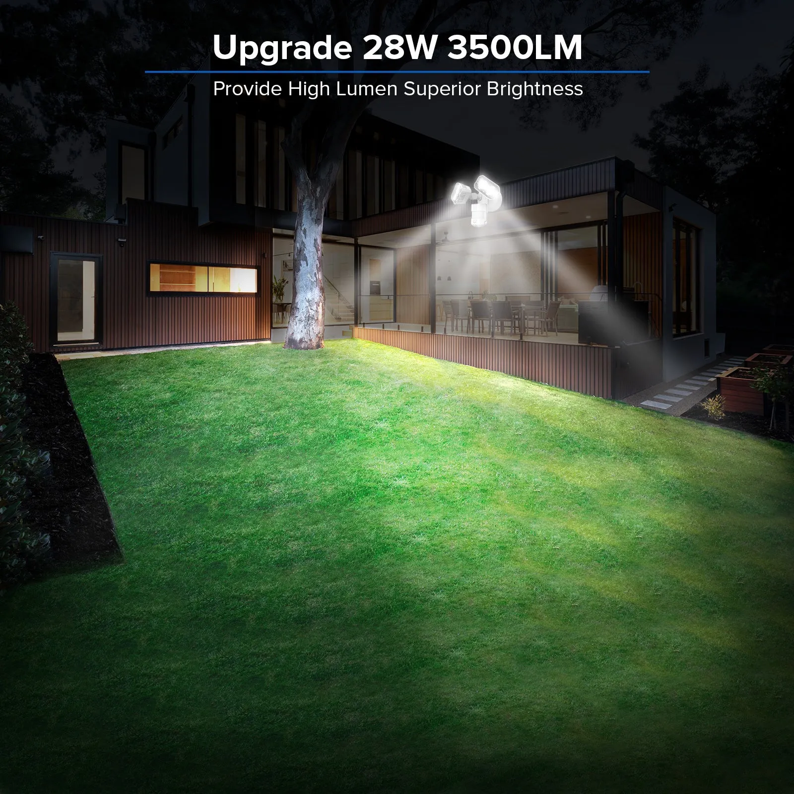 Upgraded 28W LED Security Light (Dusk to Dawn & Motion Sensor)(US ONLY)
