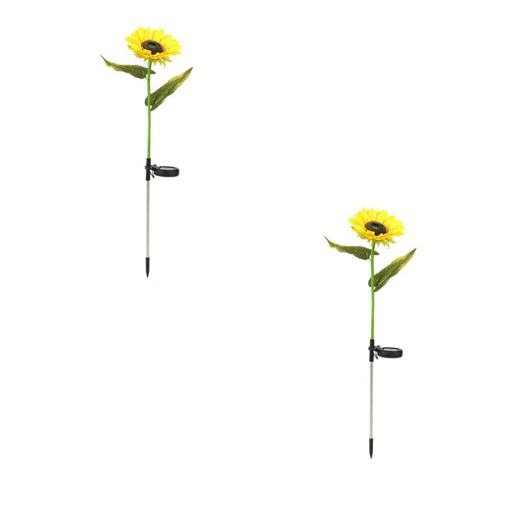 US 1-2 Pc LED Motion Sensor Light Bulbs Dusk Dawn Sensor Outdoor Sunflower Solar